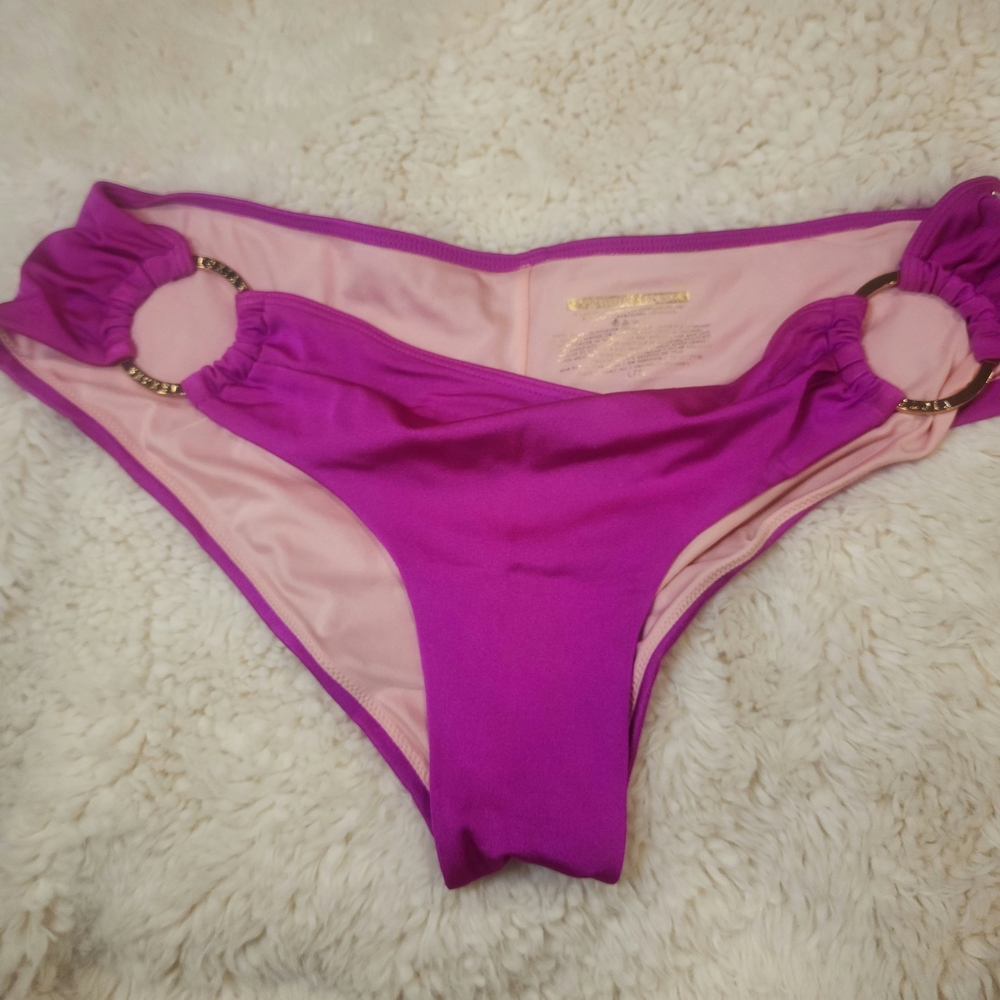 Victoria's Secret Purple Bikini Bottoms with Ring Details